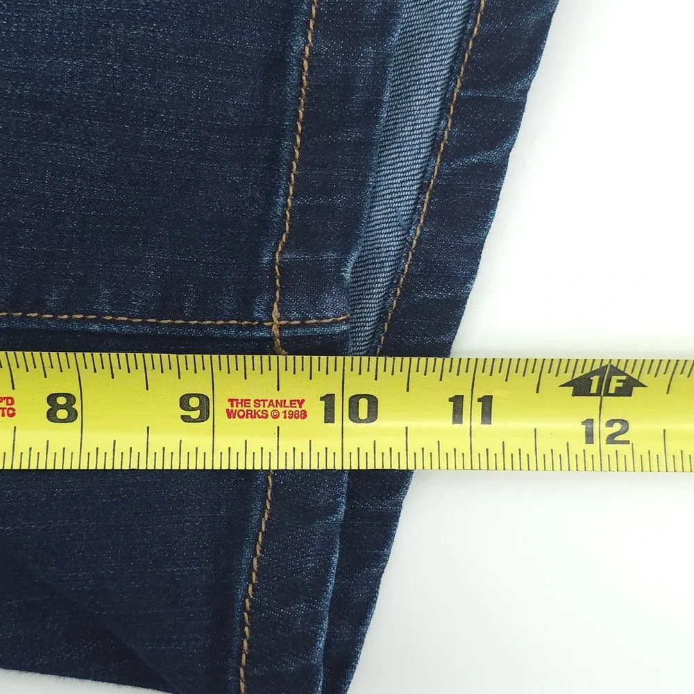 Seven7 Womens Denim Weekend Bermuda Shorts Size 12 Dark Wash Stretch Casual